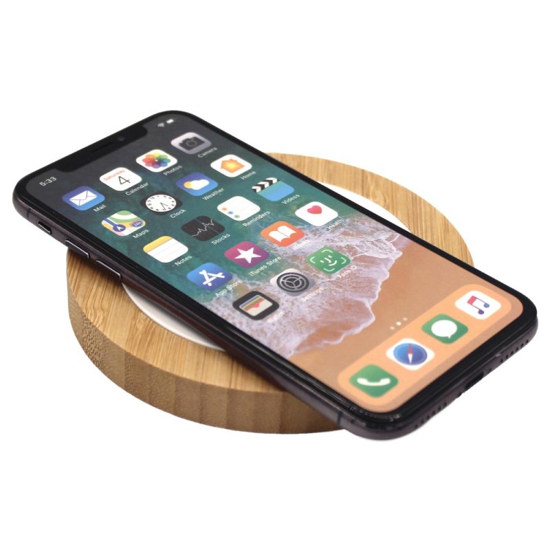 iBevel Plus 15W Wireless Charger With Bamboo Trim - 4