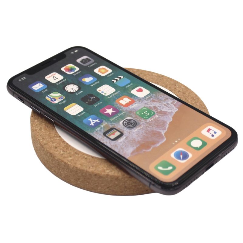 iBevel Plus 15W Wireless Charger With Cork Trim - 4